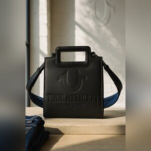 True Religion Horseshoe Motif North/SouthTote Bag NWT